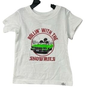 Kid Dangerous Little Kid's Rolling with the Snowmies Short Sleeve White Sz 3